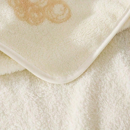 1pc Newborn Baby Blanket, Soft Infant Blanket Printed With Cute Cartoon Bear And Starfish Patterns- Comfortable Baby Swaddle, Machine Washable, Multiple Colors Available, Multifunctional Nursery Deco