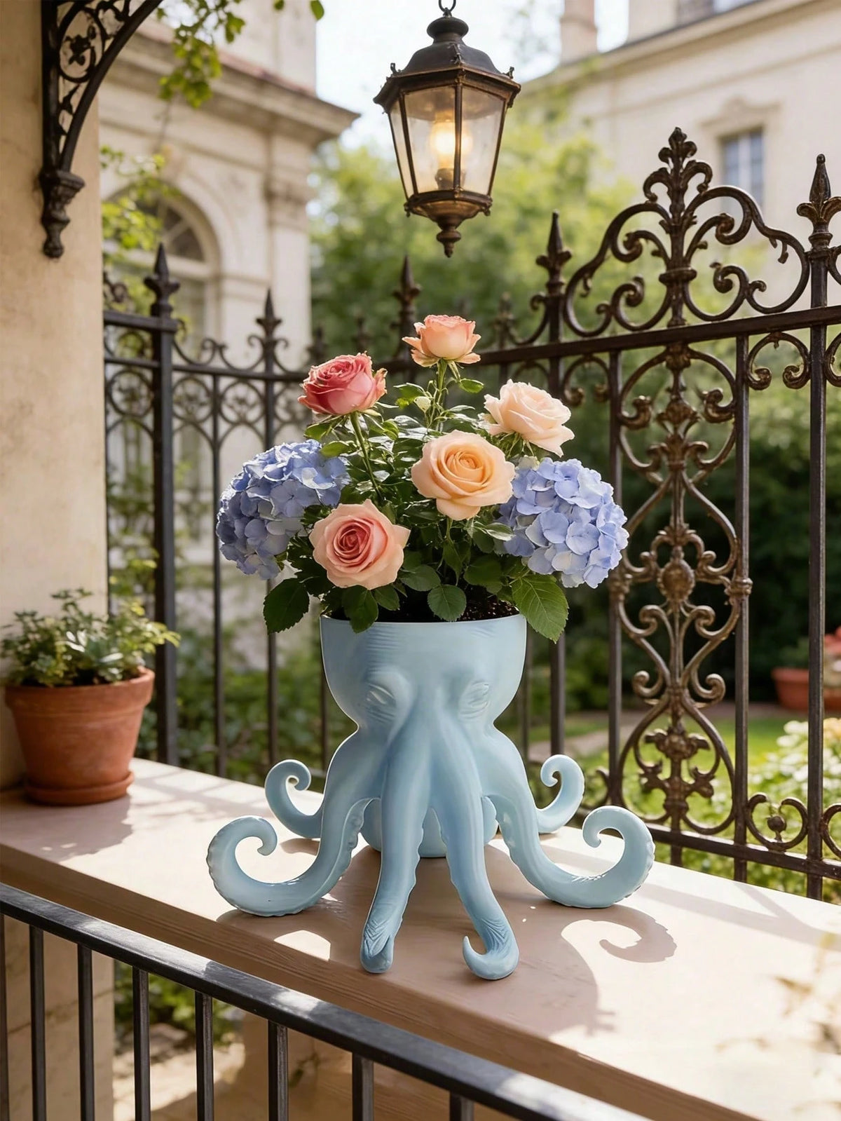 1pc Octopus Shaped Planter, Creative Succulent Plant Pot, Waterproof Octopus Planter & Desktop Storage, Suitable For Succulents, Herbs, Flowers, Vegetables, Indoor/Outdoor Gardening Decor, Desktop Sto