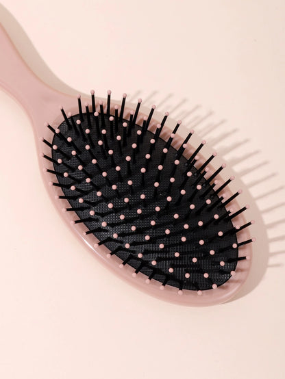 1pc Oval Massage Air Cushion Comb, Plastic Material, Easily Detangles Hair, Suitable For Blow Drying And Straightening, Air Cushion Brush For All Hair Types Including Thick/Curly/Thin/Long/Short, Dry