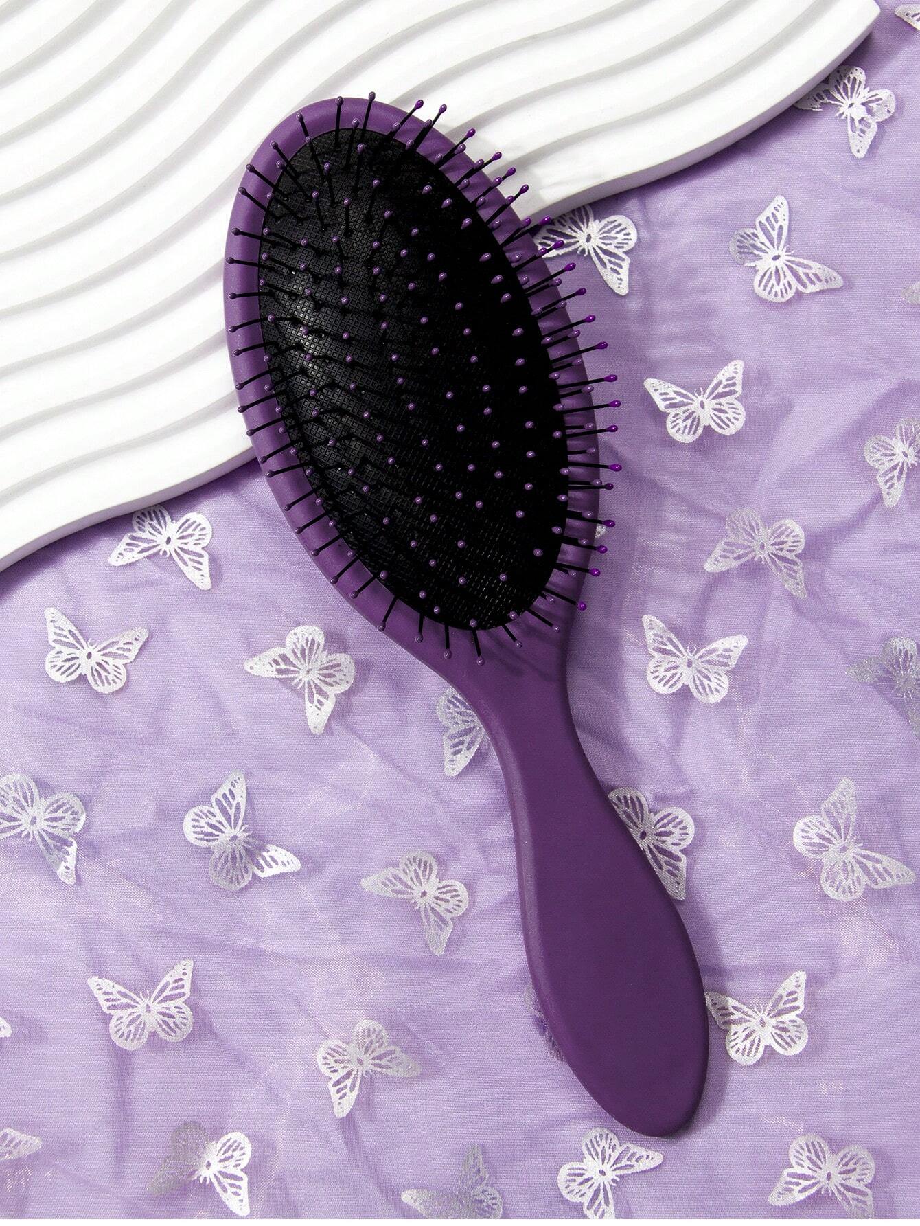 1pc Oval Massage Air Cushion Comb, Plastic Material, Easily Detangles Hair, Suitable For Blow Drying And Straightening, Air Cushion Brush For All Hair Types Including Thick/Curly/Thin/Long/Short, Dry