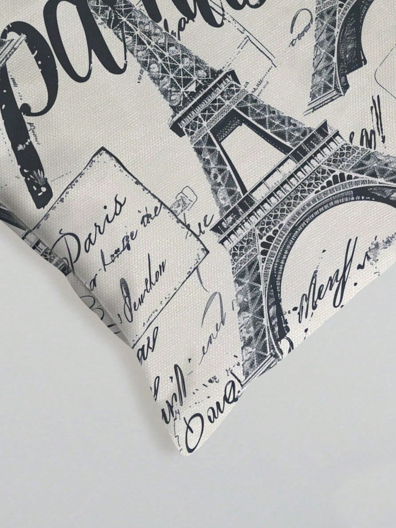 1pc Paris Eiffel Tower Print Fashion Casual Women's Shoulder Tote Bag, Portable Large Capacity Polyester Canvas Bag, Suitable For Daily Commute, Shopping, Etc., Gift For Family