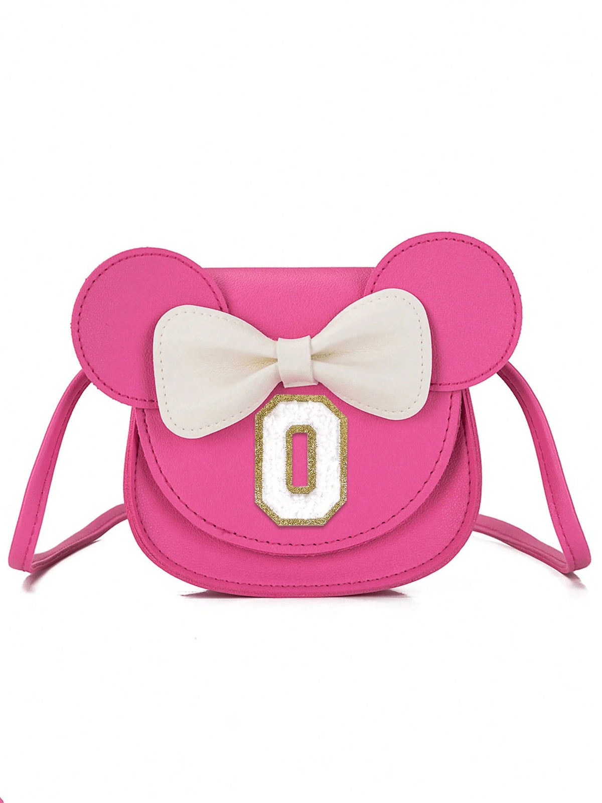 1pc Personalized Letter Novelty Wallet Mouse Ear Bow Girls Crossbody Bag