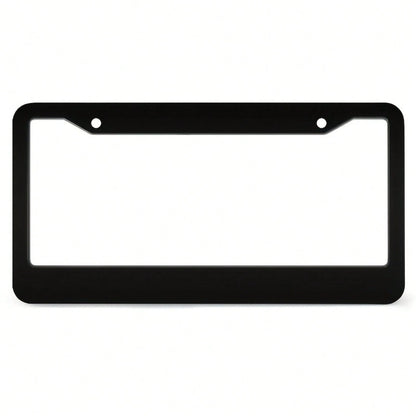 1PC Personalized License Plate Frame, Pink Heart-Shaped Design, Made Of, Protects Your Car's License Plate, Car Decoration Accessory, Size 12x6inch.For Decorative Purposes Only
