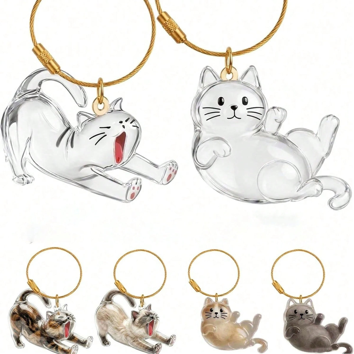 1pc Pet Breed Pattern Pet Fur Storage Keychain, Cat Fur Memorial Bottle, Pet Fur Collection Keychain, Furever Gift For Pet Lovers, Cat Keychain Keepsake