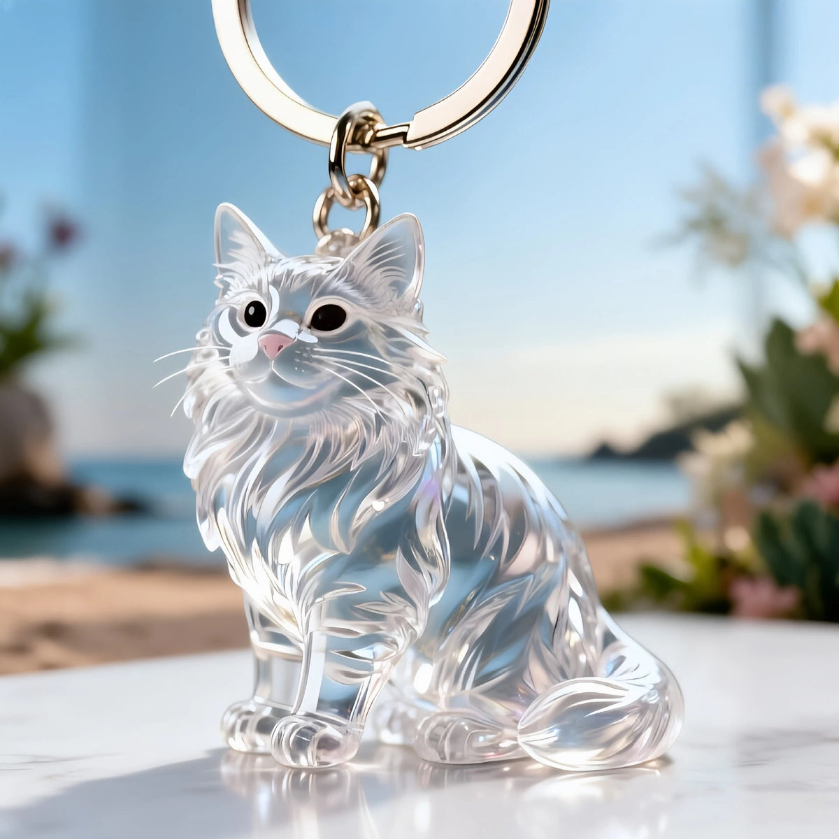 1pc Pet Breed Pattern Pet Fur Storage Keychain, Cat Fur Memorial Bottle, Pet Fur Collection Keychain, Furever Gift For Pet Lovers, Cat Keychain Keepsake
