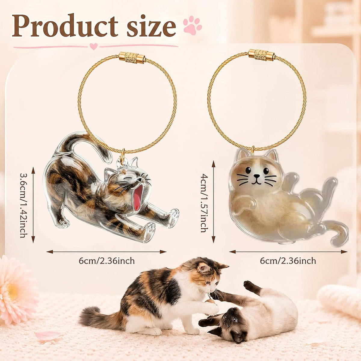 1pc Pet Breed Pattern Pet Fur Storage Keychain, Cat Fur Memorial Bottle, Pet Fur Collection Keychain, Furever Gift For Pet Lovers, Cat Keychain Keepsake