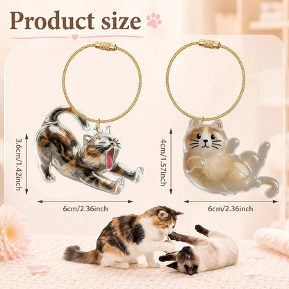 1pc Pet Breed Pattern Pet Fur Storage Keychain, Cat Fur Memorial Bottle, Pet Fur Collection Keychain, Furever Gift For Pet Lovers, Cat Keychain Keepsake
