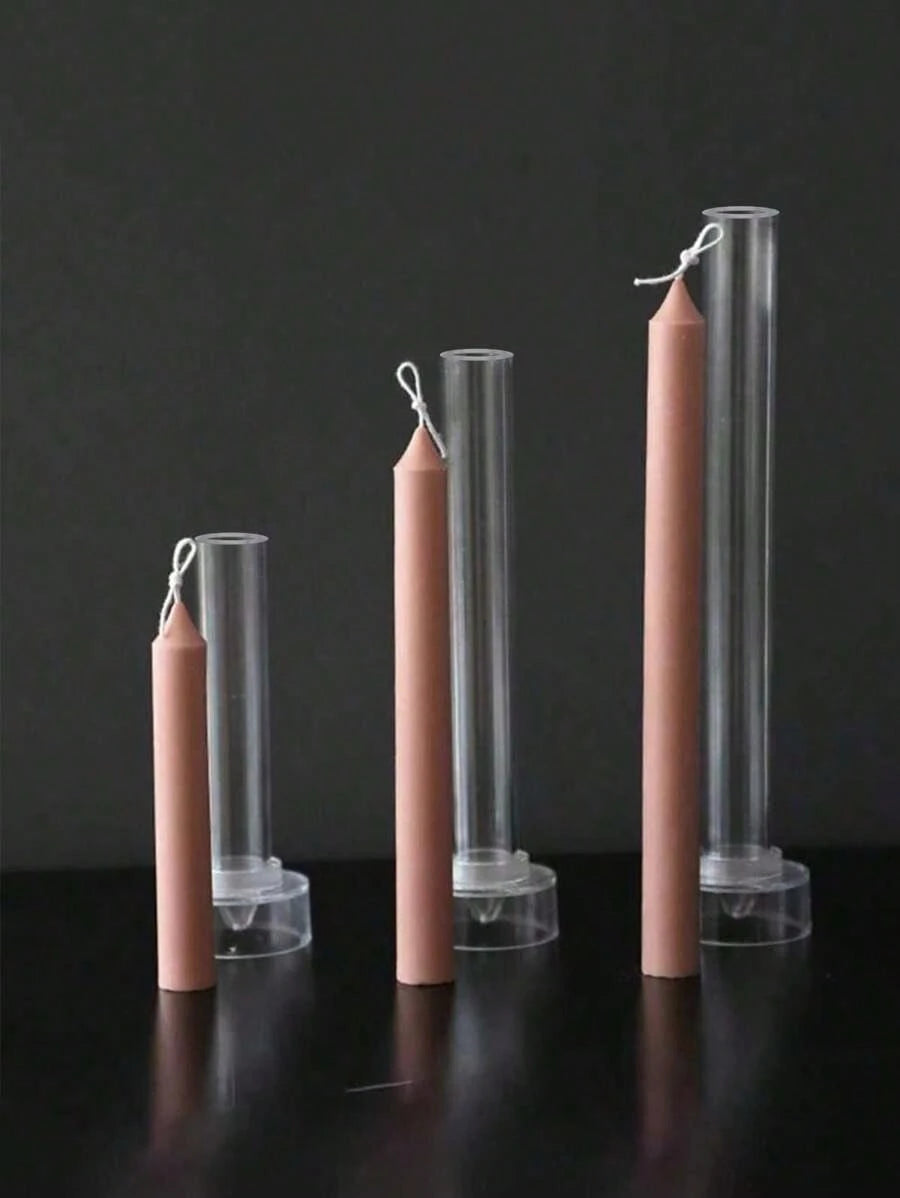 1pc Pillar DIY Candle Molds, Perfect For Making Emergency Candles, Chime Candles, Table Candles, DIY Clay Molds, Home Decoration Christmas For Holiday Gift Giving