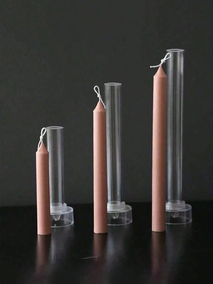 1pc Pillar DIY Candle Molds, Perfect For Making Emergency Candles, Chime Candles, Table Candles, DIY Clay Molds, Home Decoration Christmas For Holiday Gift Giving