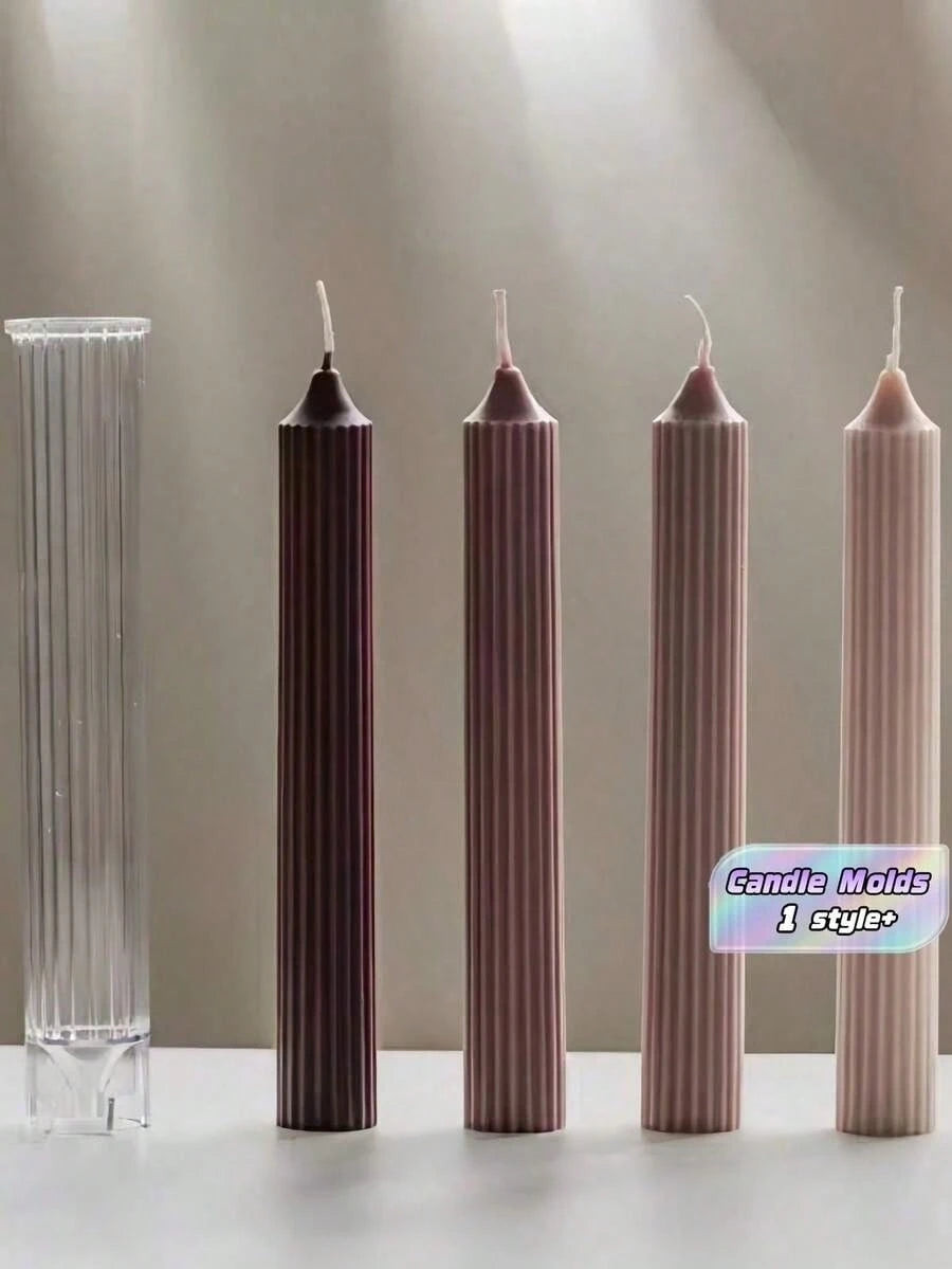 1pc Pillar DIY Candle Molds, Perfect For Making Emergency Candles, Chime Candles, Table Candles, DIY Clay Molds, Home Decoration Christmas For Holiday Gift Giving