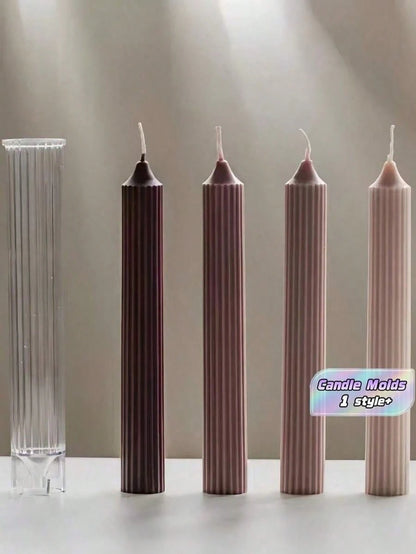 1pc Pillar DIY Candle Molds, Perfect For Making Emergency Candles, Chime Candles, Table Candles, DIY Clay Molds, Home Decoration Christmas For Holiday Gift Giving