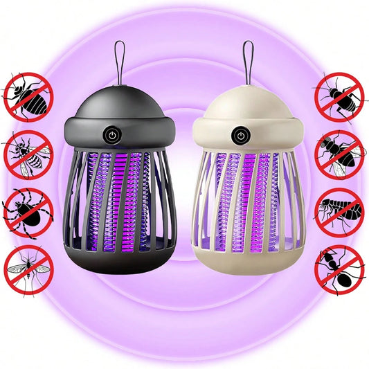 1pc Portable LED Camping Mosquito Repelling Light, Outdoor Rechargeable Lighting Lamp, Multi-Functional Emergency Light, LED Tent Lamp, Camping Accessories