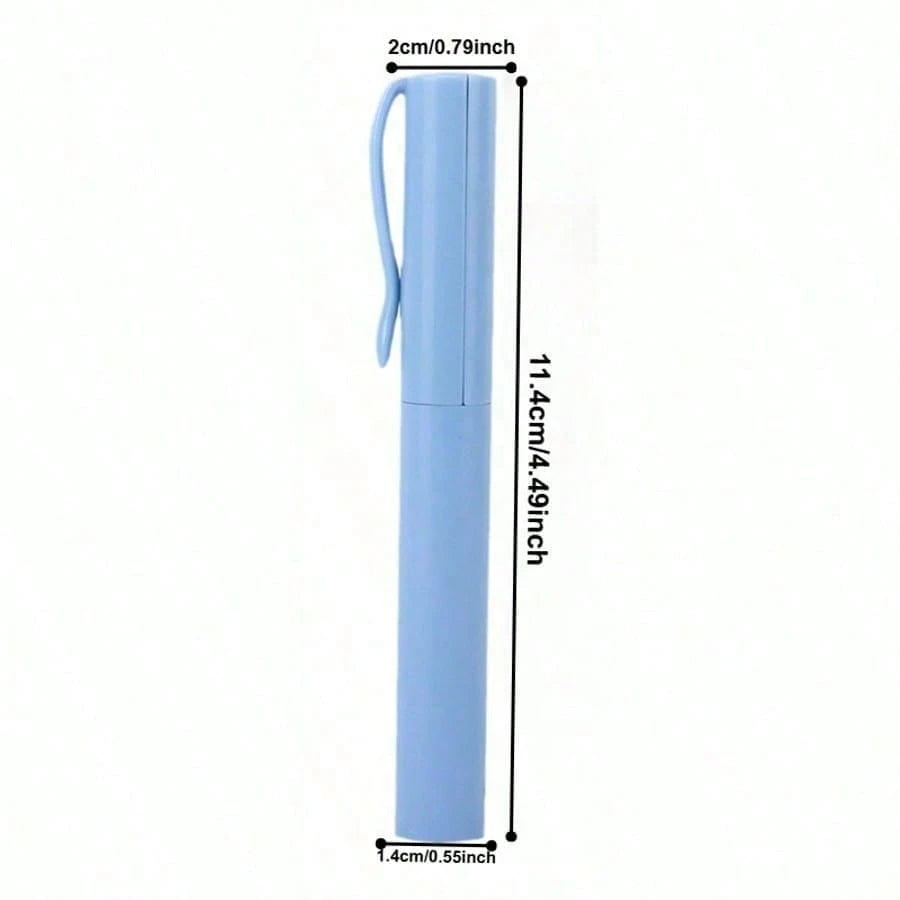 1pc Portable Pen Shaped Scissors With Safety Cap, Compact Stainless Steel Paper Cutter For Students, Creative Office School Stationery Supplies, Fits In Pencil Case