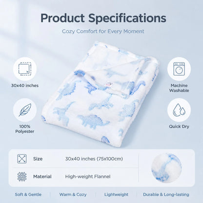 1pc Printed Soft Plush Baby Blanket, Swaddle Wrap, Cozy Infant Stroller Blanket, Fluffy Crawling Mat For Newborn Girl Boy, Baby Crib Bedding, Nursery Decor, Newborn Baby Shower Gift