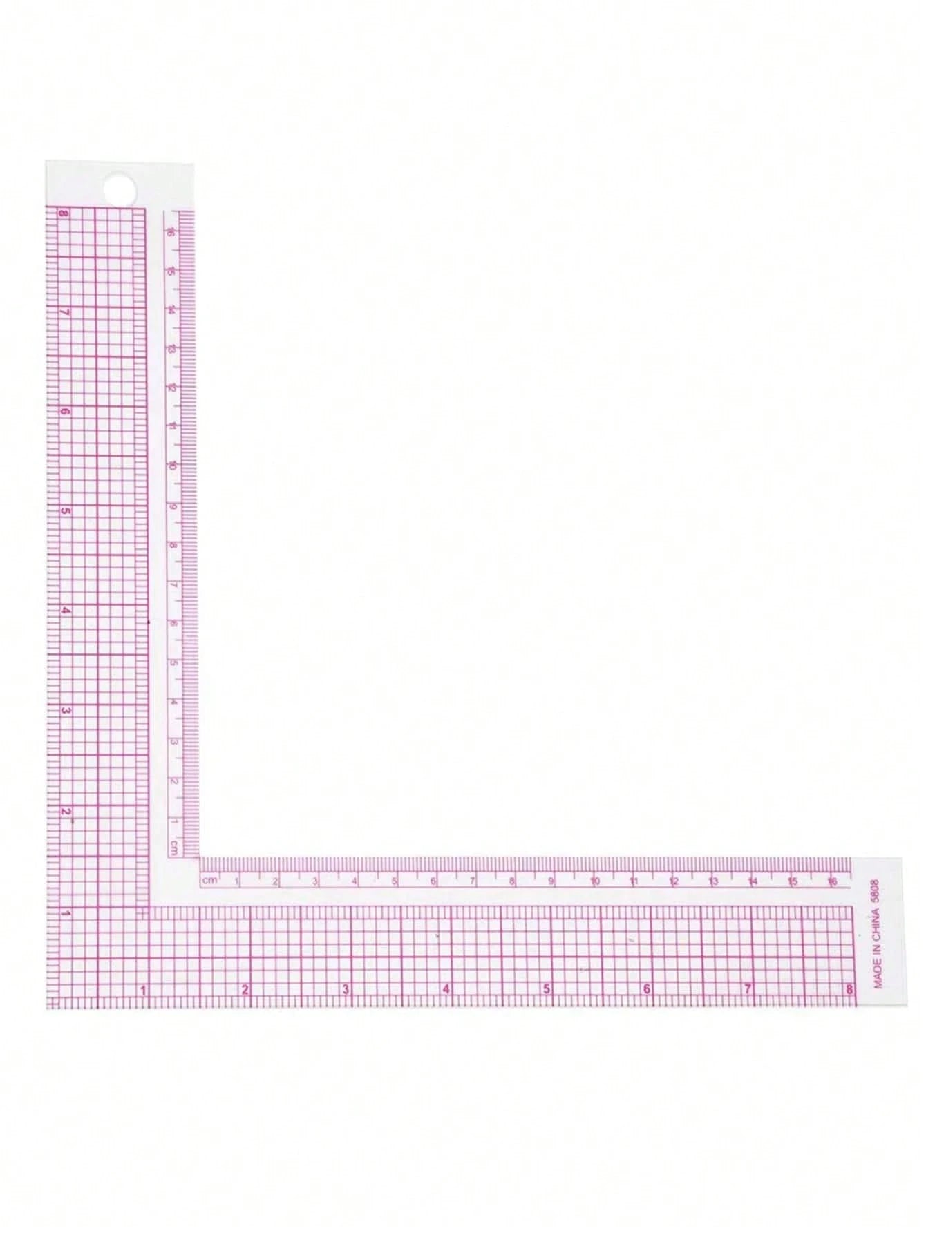 1pc Professional Sewing Ruler Set- L-Shaped Ruler, French Curve Ruler And 90 Degree Ruler, For Precise Garment Pattern Making And Clothing Design- Random Style