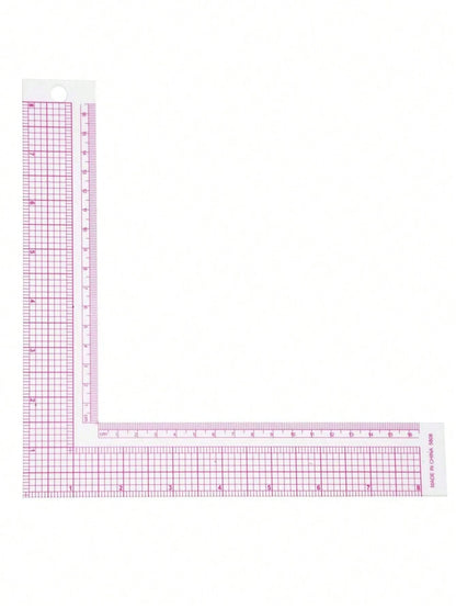 1pc Professional Sewing Ruler Set- L-Shaped Ruler, French Curve Ruler And 90 Degree Ruler, For Precise Garment Pattern Making And Clothing Design- Random Style