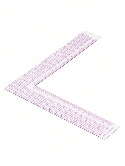 1pc Professional Sewing Ruler Set- L-Shaped Ruler, French Curve Ruler And 90 Degree Ruler, For Precise Garment Pattern Making And Clothing Design- Random Style