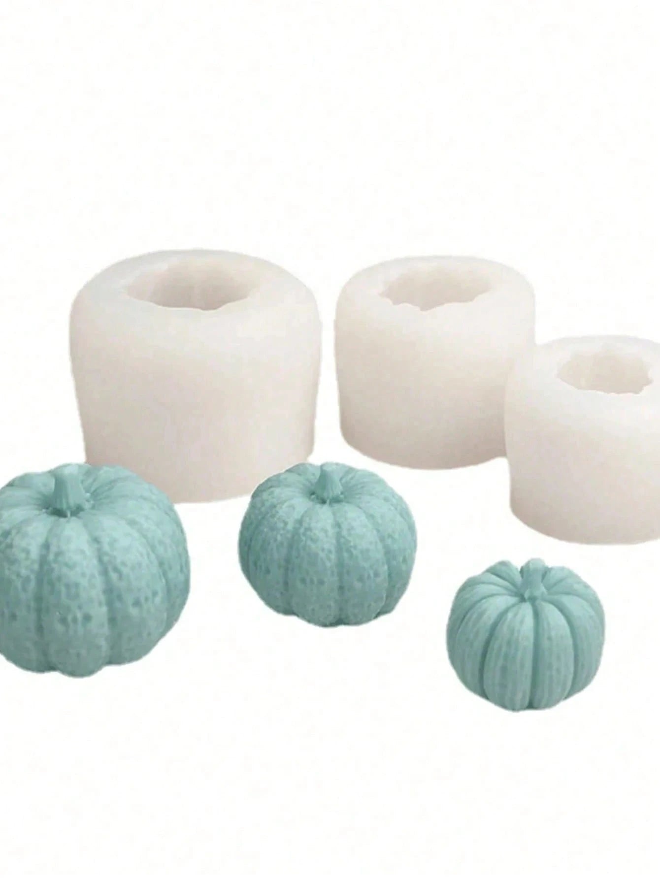 1pc Pumpkin Shaped Silicone Mold Set (Large, Medium, Small), For Making Candles, Plaster, Soap, Also Suitable For Party Decoration