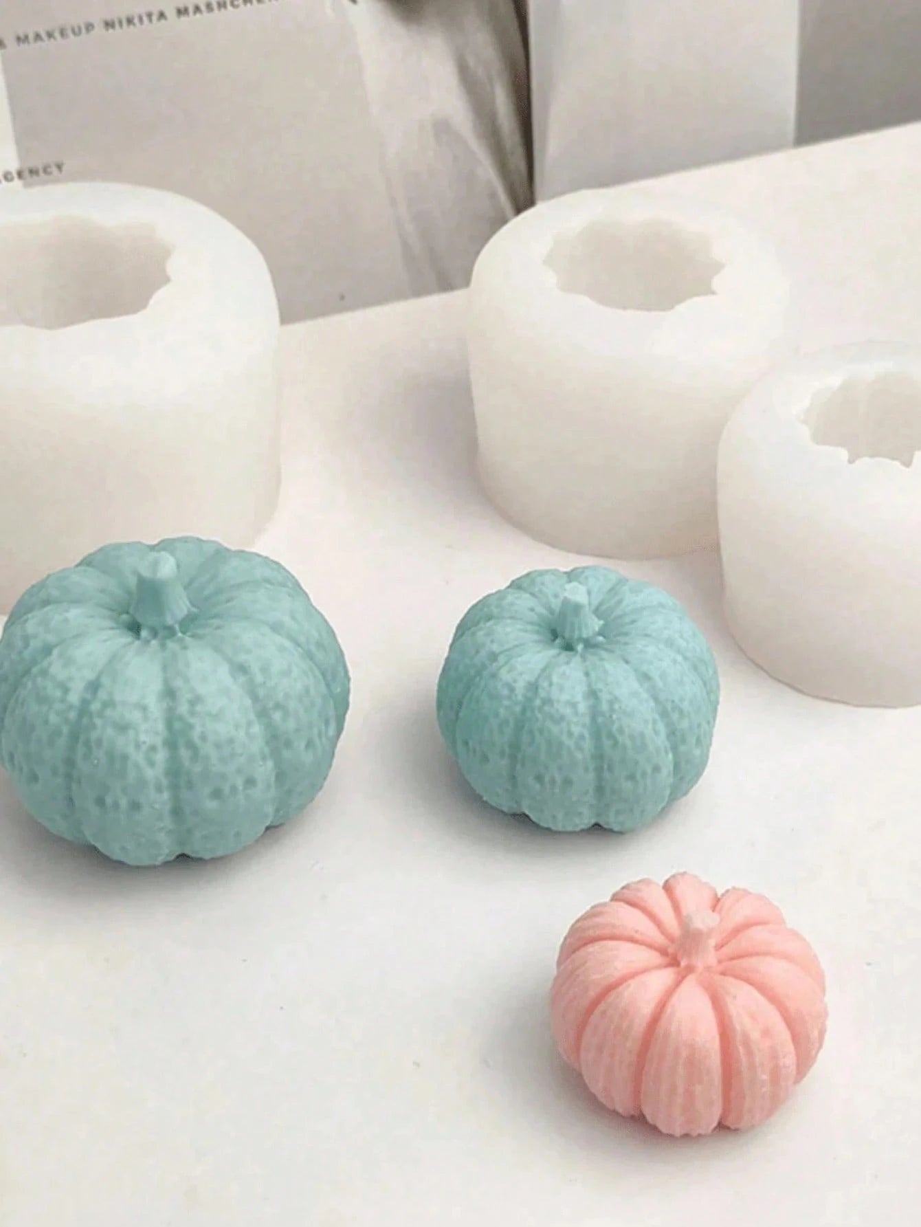 1pc Pumpkin Shaped Silicone Mold Set (Large, Medium, Small), For Making Candles, Plaster, Soap, Also Suitable For Party Decoration