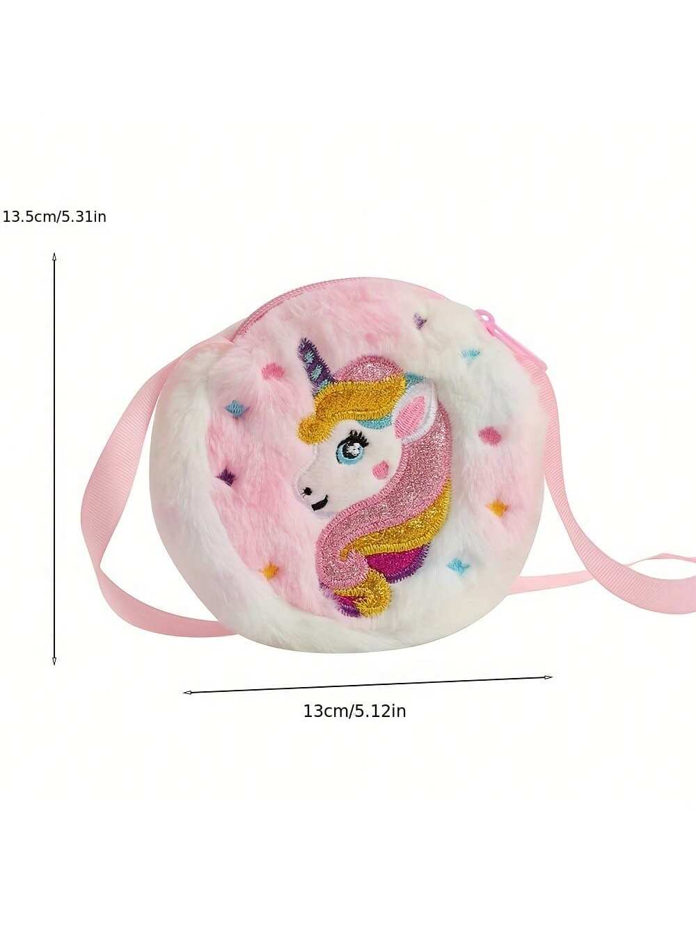 1pc Purple Unicorn Shaped Cross Body Bag