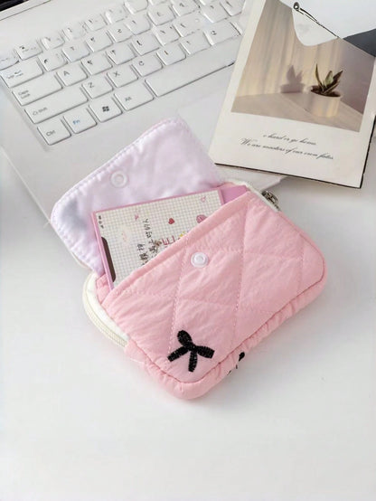 1Pc Quilted Camera Bag CCD Storage Bag Camera Case Mini Cute Square Cosmetic Bag Camera Dust Proof Storage Bag Camera Pouch Women Lipstick Sanitary Napkins Storage Pouch Small Makeup Zipper Bags Coin