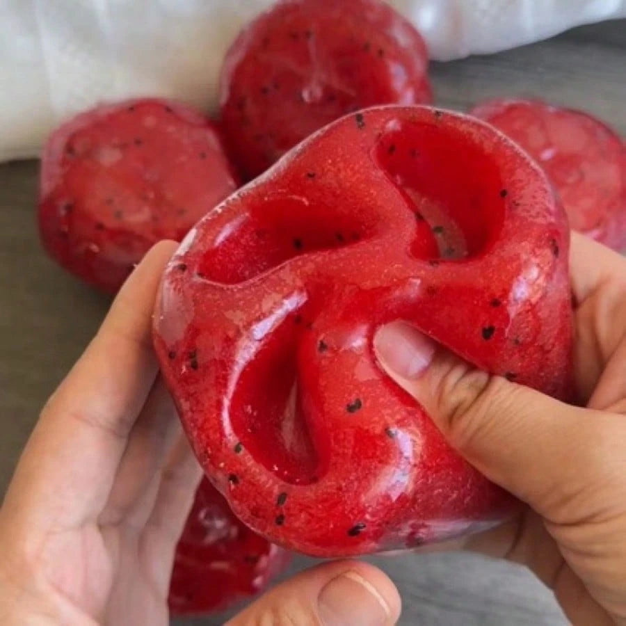 1pc Random Style & Color Watermelon Ice Cream Squishy Toy, Press And Pop Stress Relief Fidget Toy