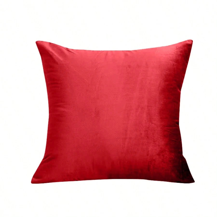 1pc Red Heart Plush Throw Pillow Cover, Soft Sofa Cushion Cover, Suitable For Living Room, Bedroom, Sofa, Home Decor