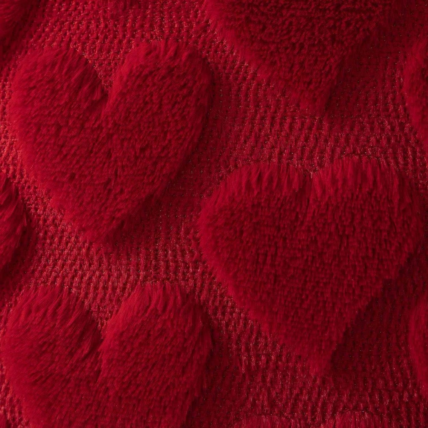 1pc Red Heart Plush Throw Pillow Cover, Soft Sofa Cushion Cover, Suitable For Living Room, Bedroom, Sofa, Home Decor