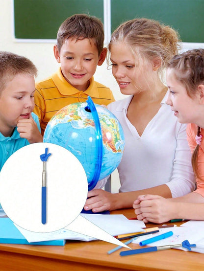 1pc Retractable Pointer For Classroom Telescopic Teachers Pointer Extendable Hand Pointer Finger Pointer Stick Mini Retractable Classroom Pointer For School Kindergarten, White/Blue/Pink, Perfect For