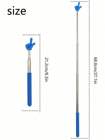 1pc Retractable Pointer For Classroom Telescopic Teachers Pointer Extendable Hand Pointer Finger Pointer Stick Mini Retractable Classroom Pointer For School Kindergarten, White/Blue/Pink, Perfect For