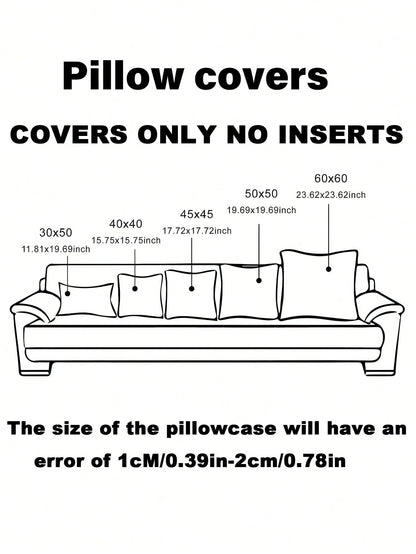 1pc Rhinestone Decor Cushion Cover Without Filler, Modern Throw Pillow Case For Sofa, Home Decor