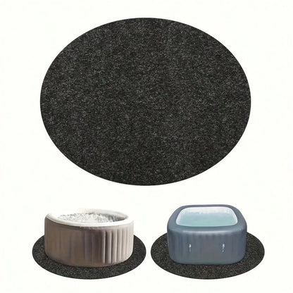 1pc Round Hot Tub Mat- Anti-Slip, Waterproof Backing, Reusable & Washable Outdoor Pool Protector For Above Ground Pools Hot Tub Accessories Pool Covers For Above Ground Swimming Pool