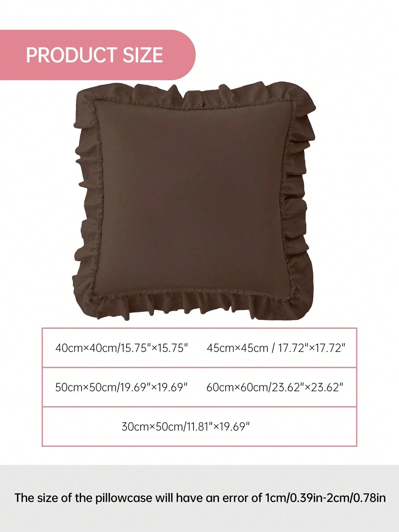 1pc Ruched Quilted Pillow Cover- Polyester Velvet Fabric Romantic French Style Ruffle Pillow Sham (Pillow Insert Not Included), Envelope Closure, Wrinkle Resistant, Machine Washable, OEKO-TEX Certifi