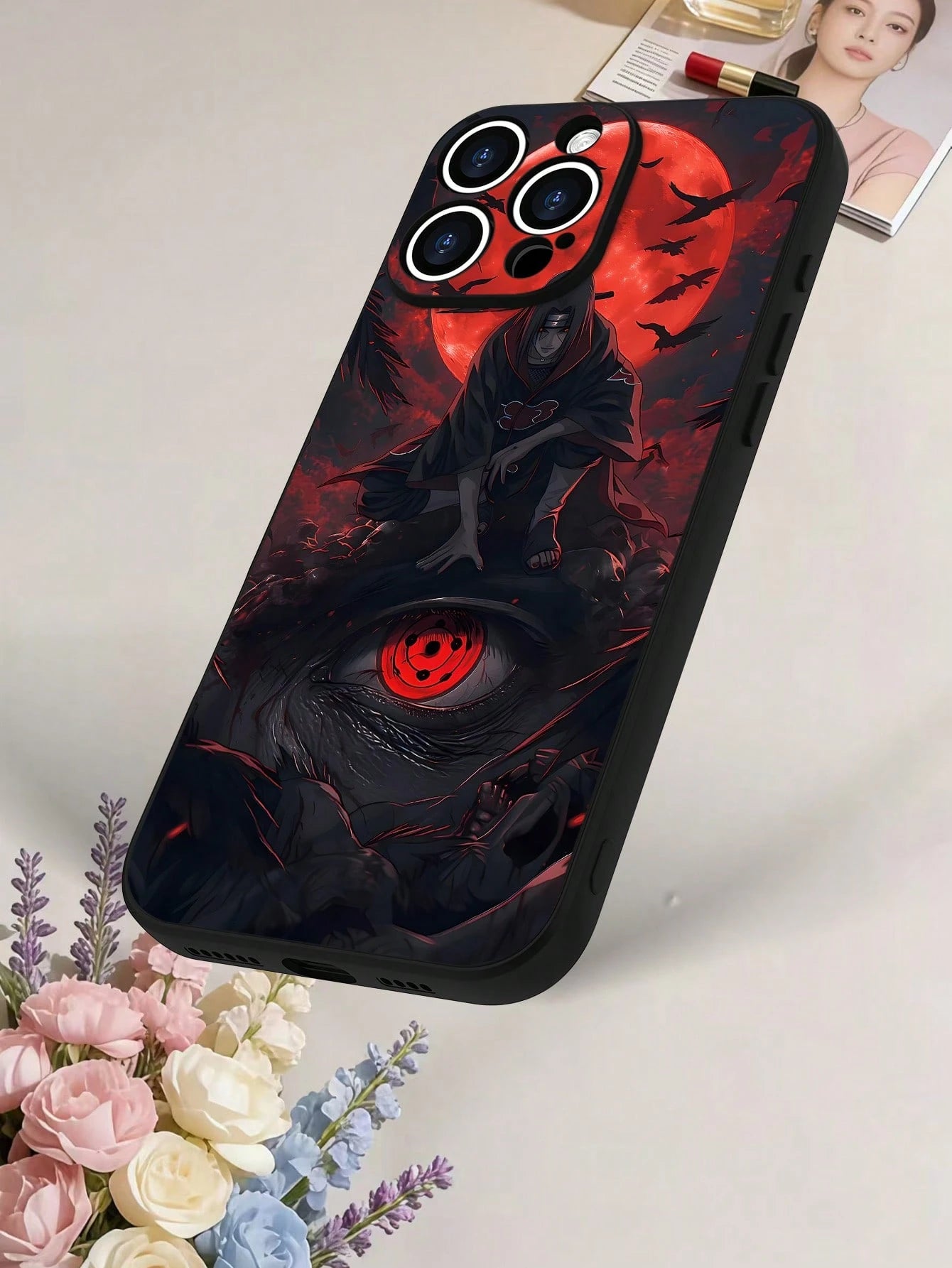 1PC Sharingan Moon Stylish Pattern TPU Anti Drop Phone Case For Men And Women 17/17PRO/17AIR/17PROMAX/16E/16/16PRO/16PLUS/16PROMAX/15/15PLUS/15PRO/15PROMAX/A71/A56/S26/S26PLUS/S26ULTRA/S25/S24/S23( I