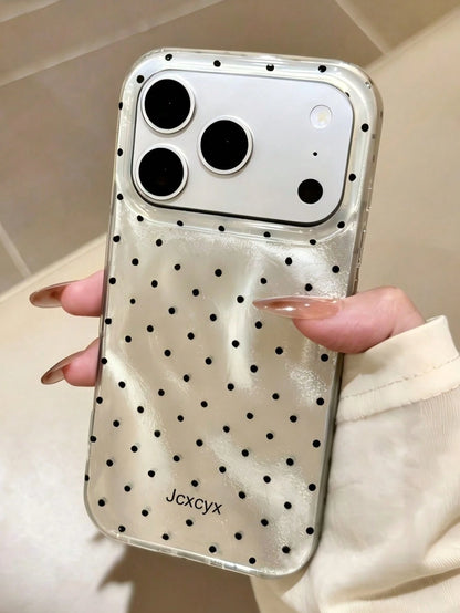 1pc Shiny Sequin Asymmetrical Wavy Pattern Glossy IMD Phone Case, Suitable For IPhone 17 Pro Max, 17 Pro, 16 Pro Max, 15 Pro Max, 14 Pro Max, 13 Pro Max, 16, 15, 14 Plus, 13, 12 Pro, 11, Cute Shiny So