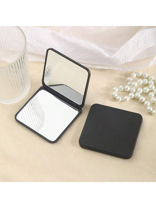 1pc Small Portable Handheld Folding Makeup Mirror For Women, Double-Sided Mirror For Dorm Room, School, Travel, Home Use Best Gifts Birthday Graduation Home Decor Back To School Room Decor School Supp