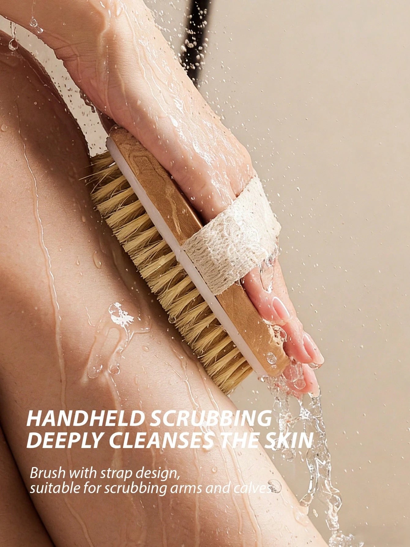 1pc Soft Bristle Body Brush, Exfoliating Body Scrubber With Massage Nodules, Suitable For Dry Skin