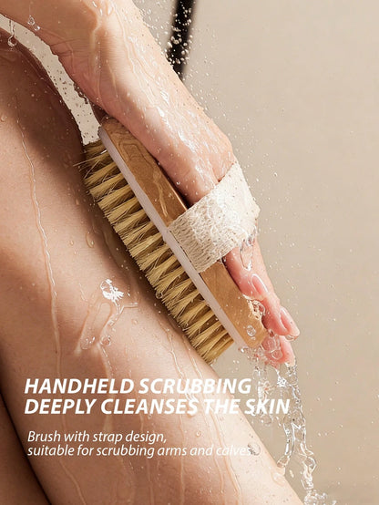 1pc Soft Bristle Body Brush, Exfoliating Body Scrubber With Massage Nodules, Suitable For Dry Skin