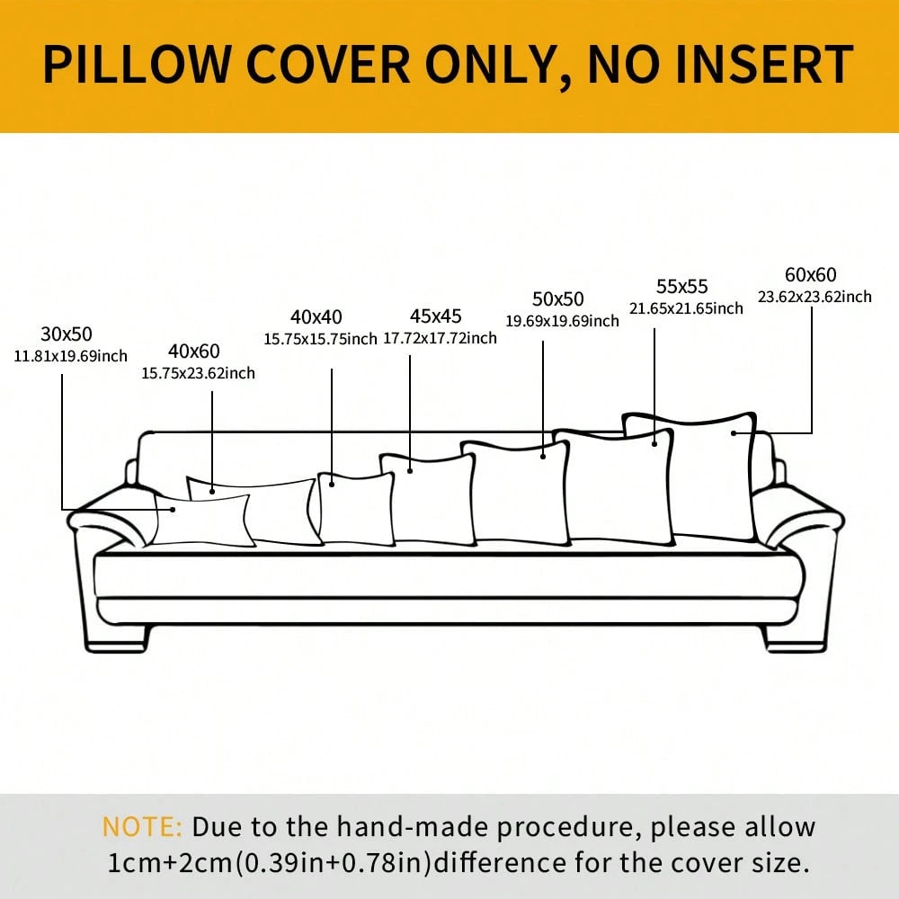 1pc Soft Chenille Pillow Case, Suitable For Living Room, Bedroom & Sofa