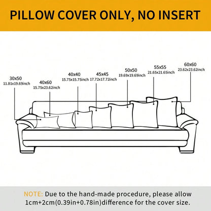 1pc Soft Chenille Pillow Case, Suitable For Living Room, Bedroom & Sofa