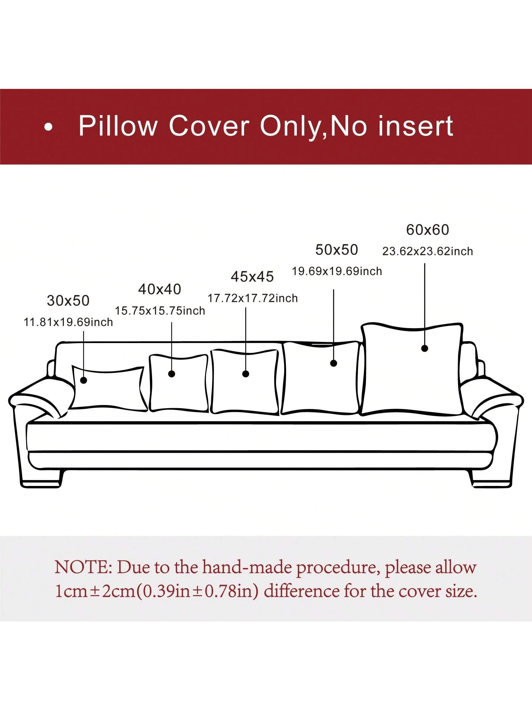 1pc Soft & Comfortable Sherpa Pillow Cover With Sewn Edges, Rust Color (Pillow Insert Not Included), Suitable For Sofa, Bed, Spring/Summer
