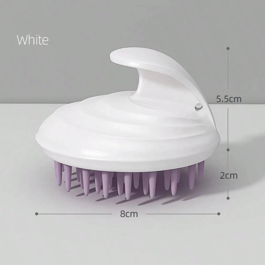1pc Soft Silicone Shampoo Brush, Dry & Wet Use Scalp Massage Brush, Deep Cleaning Exfoliating Stress Relief, Handheld Shower Brush, Suitable For Home Bathing, SPA, Travel, Unisex For Adults, Students