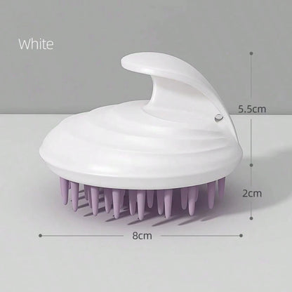 1pc Soft Silicone Shampoo Brush, Dry & Wet Use Scalp Massage Brush, Deep Cleaning Exfoliating Stress Relief, Handheld Shower Brush, Suitable For Home Bathing, SPA, Travel, Unisex For Adults, Students