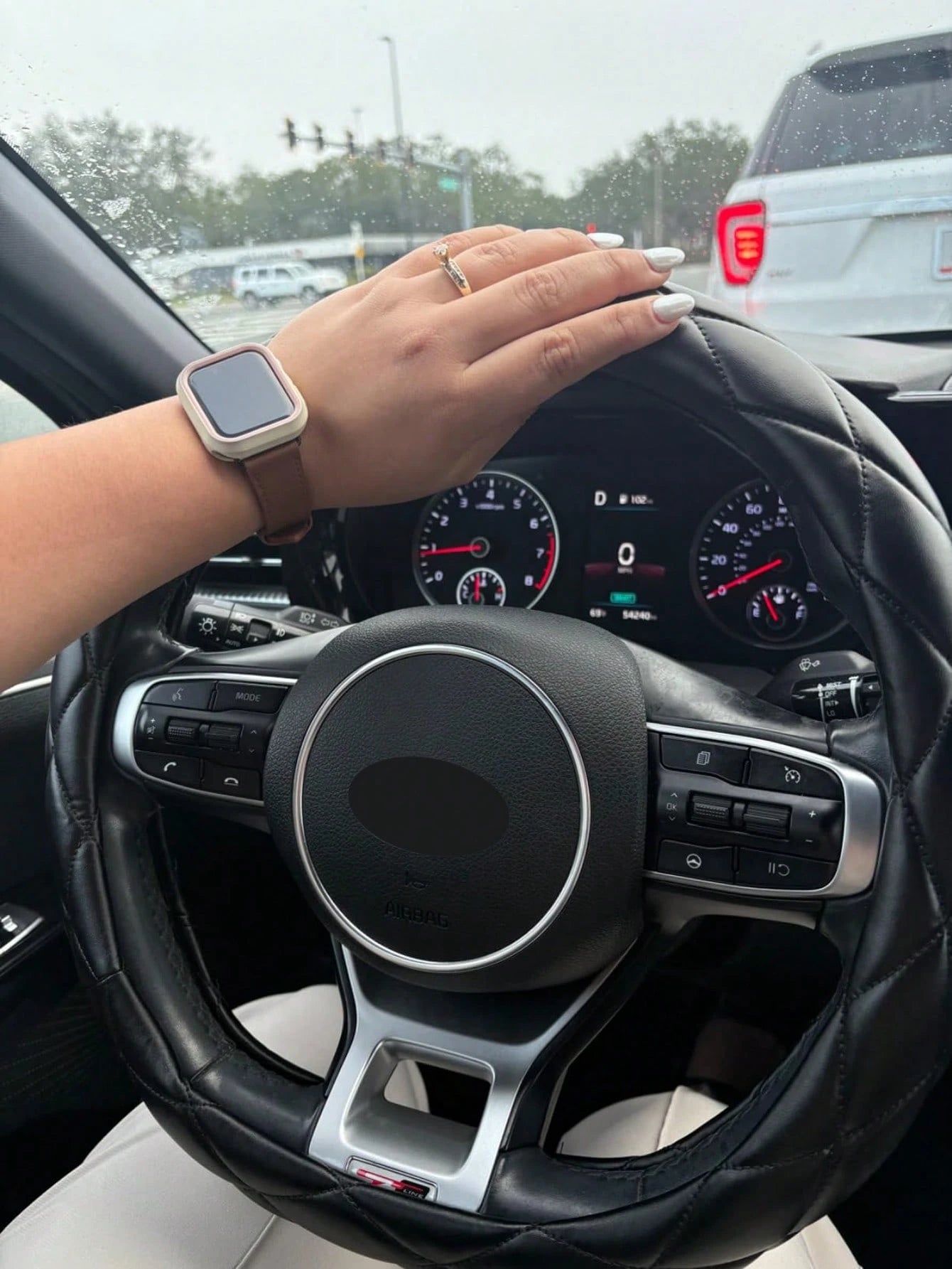 1pc Soft Ultra-Fiber PU Leather Steering Wheel Cover, Universal 15 Inch, Suitable For Ladies And Girls, Fits Cars, Sedans, SUVs, Trucks