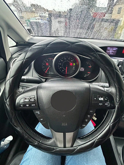 1pc Soft Ultra-Fiber PU Leather Steering Wheel Cover, Universal 15 Inch, Suitable For Ladies And Girls, Fits Cars, Sedans, SUVs, Trucks