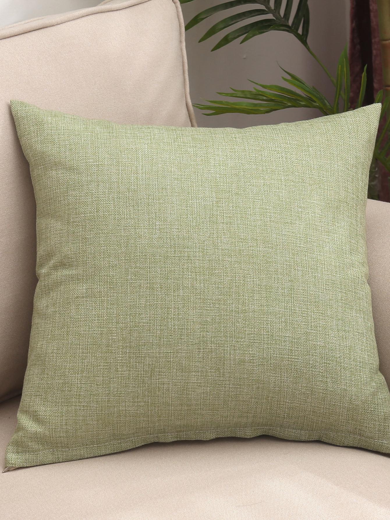 1pc Solid Color Cushion Cover, Modernist Linen Decorative Throw Pillow Case For Home