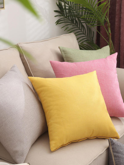 1pc Solid Color Cushion Cover, Modernist Linen Decorative Throw Pillow Case For Home