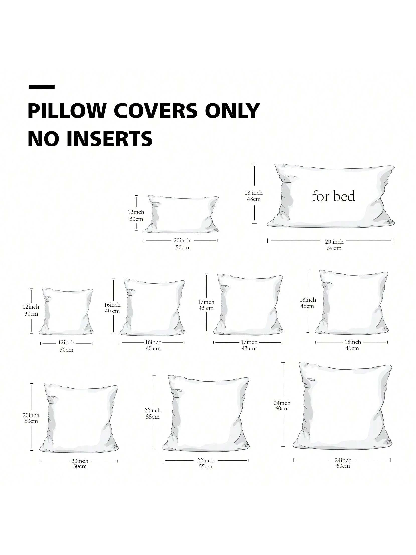 1pc Solid Cushion Cover Without Filler