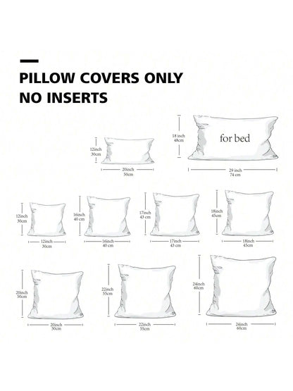 1pc Solid Cushion Cover Without Filler