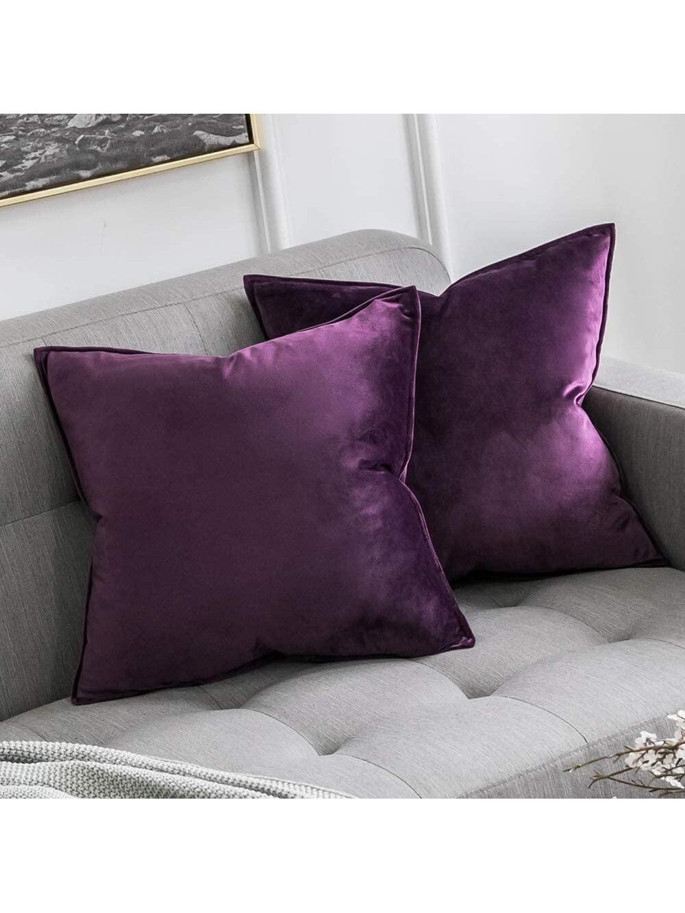 1pc Solid Cushion Cover Without Filler